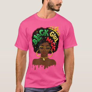 Camiseta Cute Chica Negro Mes de Historia Negra Negro Negro