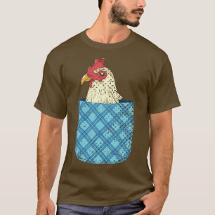 Camiseta Cute Chicken Farm Animal Poultry Bird Farmer Pocke