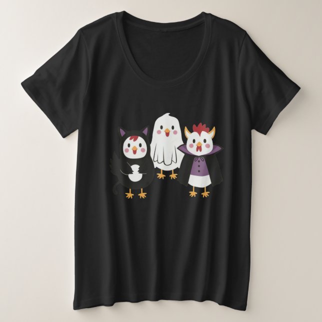 Camiseta Cute Chicken Halloween - Pollos divertido (Anverso del diseño)