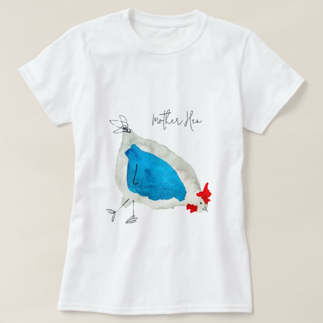 Camiseta Cute chickens watercolor (Diseño del anverso)