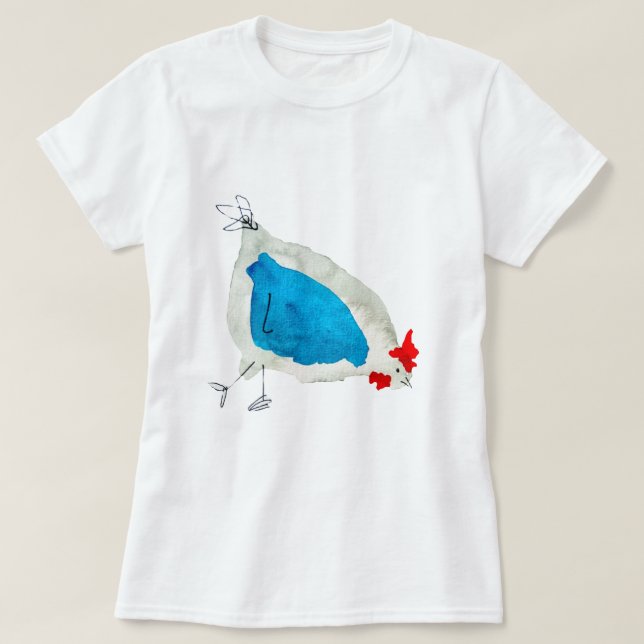 Camiseta Cute chickens watercolor (Diseño del anverso)