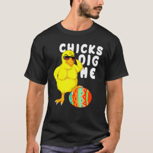 Camiseta Cute Chicks Me Cavan Pollo Con Chiste De Huevo De 