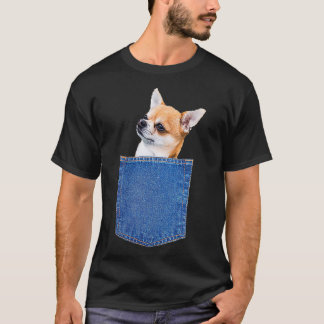 Camiseta Cute Chihuahua Buscando En Pocket