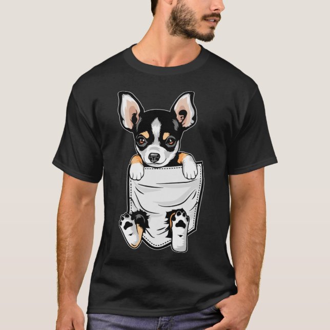 Camiseta Cute Chihuahua En Tu Bolsillo Navidades (Anverso)