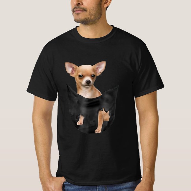 Camiseta Cute Chihuahua En Tu Bolsillo Navidades (Anverso)