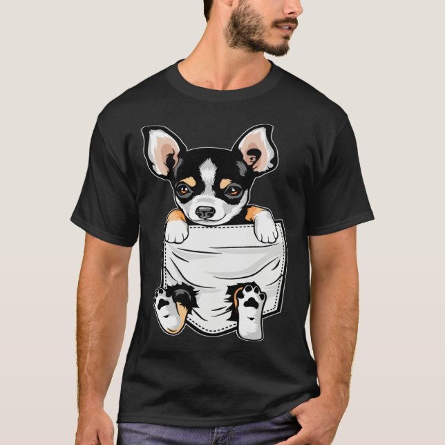 Camiseta Cute Chihuahua In Your Pocket Christmas (Anverso)