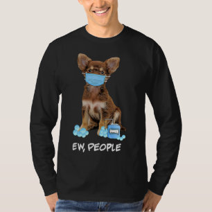 Camiseta Cute Chihuahua Usando Máscara De Cara Ow