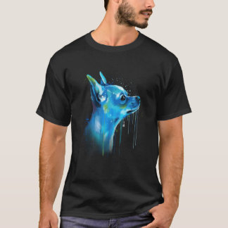 Camiseta Cute Chihuahua Watercolor Painting Art