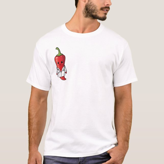 Camiseta Cute Chili Pepper Doctor Character (Anverso)