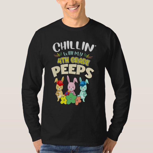 Camiseta Cute Chillinu2019 con mis conejitos de cuarto grad (Anverso)