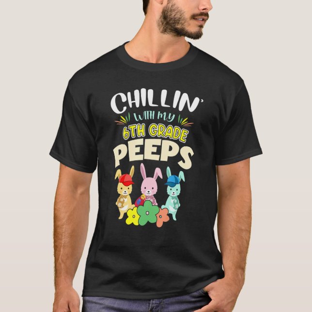 Camiseta Cute Chillinu2019 con mis conejitos de sexto grado (Anverso)