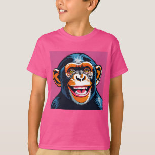 Camiseta Cute Chimpanzee Laughs