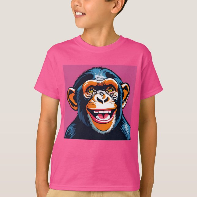 Camiseta Cute Chimpanzee Laughs (Anverso)