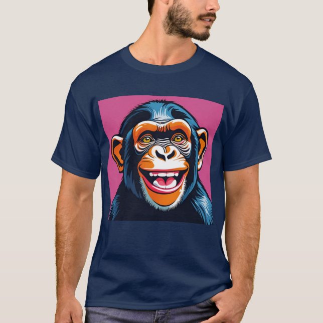 Camiseta Cute Chimpanzee Laughs (Anverso)