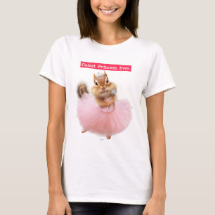 Camiseta Cute Chipmunk Ballerina en tutu en Dance Studio