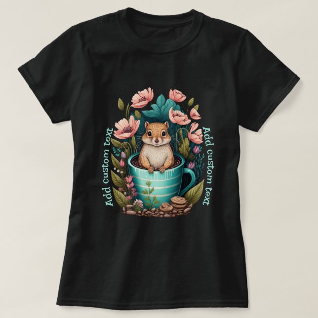 Camiseta Cute Chipmunk en una soplona, Chipmunk Lovers (Diseño del anverso)