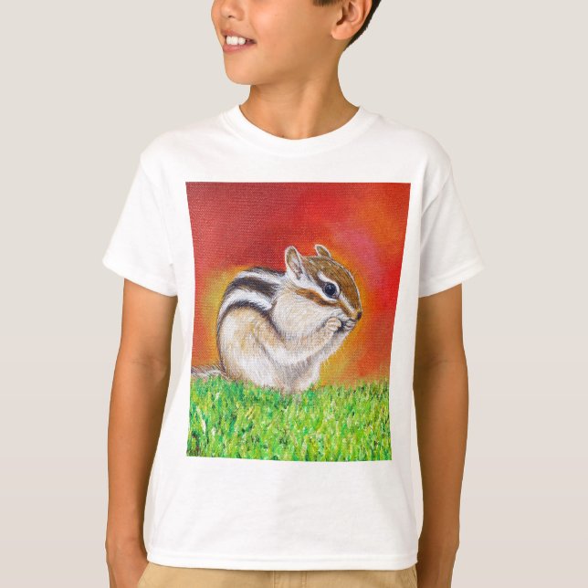 Camiseta Cute Chipmunk Painting (Anverso)