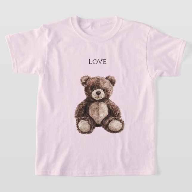 Camiseta Cute Chocolate Brown Teddy Bear (Distribución)
