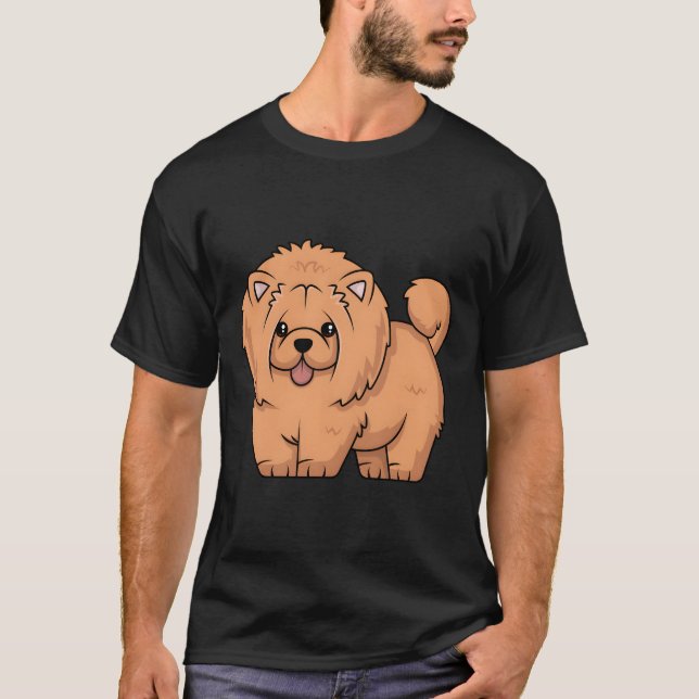 Camiseta Cute Chow Chow Dog Hoodie Furry Friend Puppy Masco (Anverso)