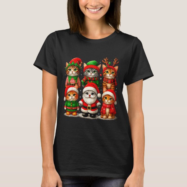 Camiseta Cute Christmas Cats  (Anverso)