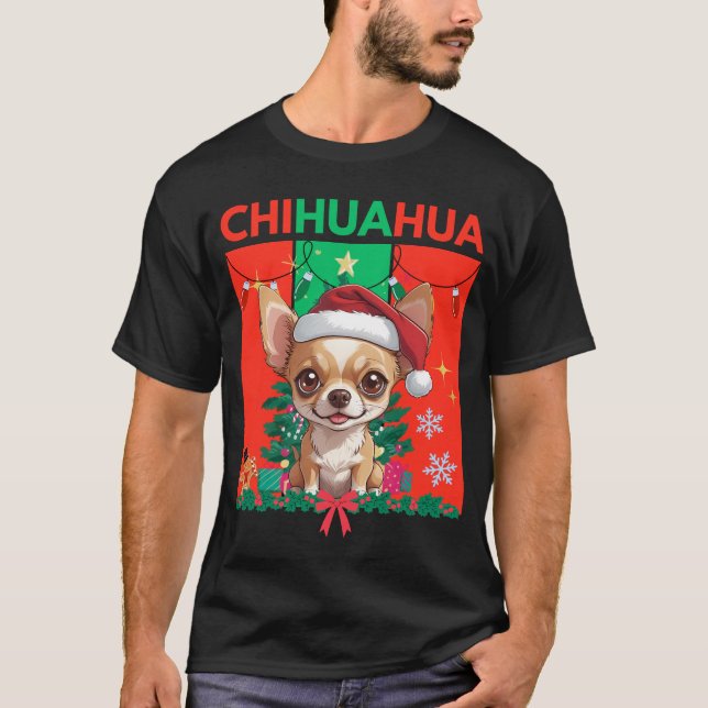 Camiseta Cute Christmas Chihuahua | Festive Holiday Dog (Anverso)