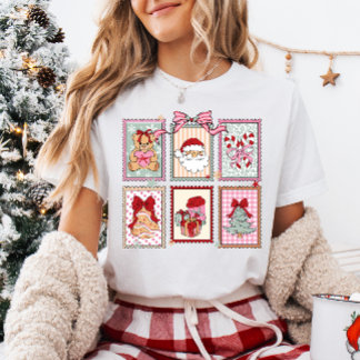 Camiseta Cute Christmas Coquette Frames