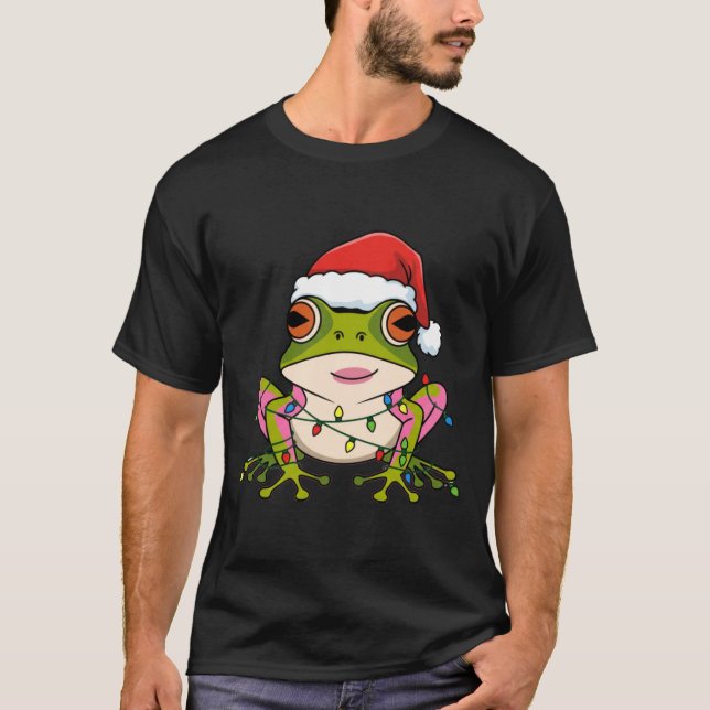 Camiseta Cute Christmas Coqui Frog _ Holiday Puerto Rican L (Anverso)