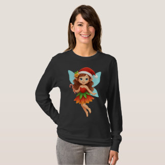Camiseta Cute Christmas Fairy Illustration Adorable Holiday