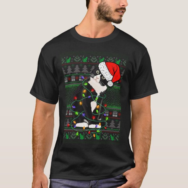 Camiseta Cute Christmas jumper with cat motif (Anverso)