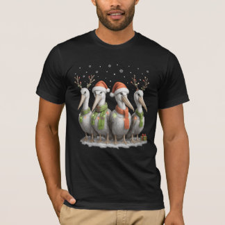 Camiseta Cute Christmas Pelican with Santa Hat