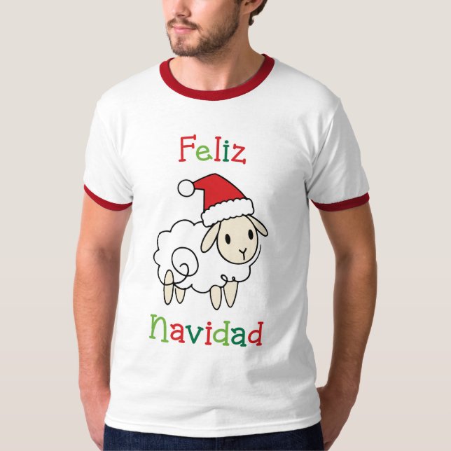 Camiseta Cute Christmas Sheep – Feliz Navidad (Anverso)