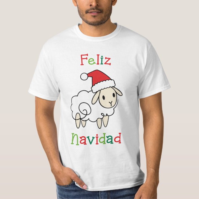 Camiseta Cute Christmas Sheep – Feliz Navidad (Anverso)