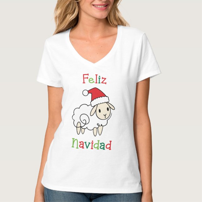 Camiseta Cute Christmas Sheep – Feliz Navidad (Anverso)