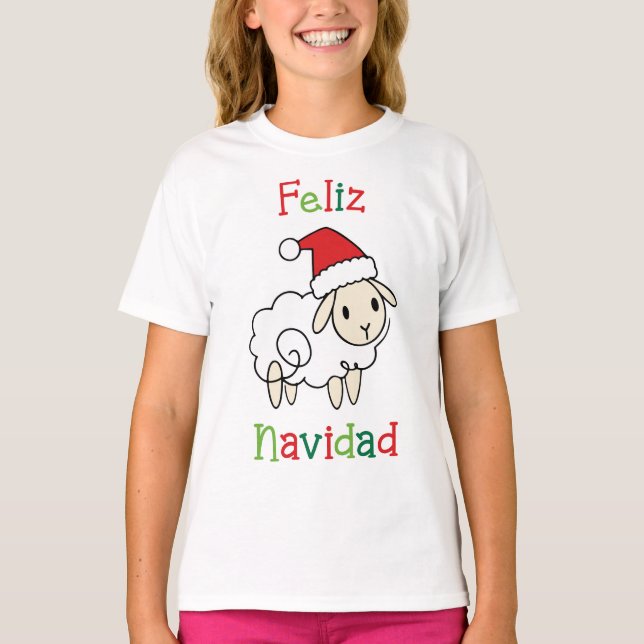 Camiseta Cute Christmas Sheep – Feliz Navidad  (Anverso)