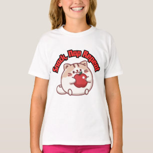 Camiseta Cute Chubby Cat kawaii Diseño Camiseta
