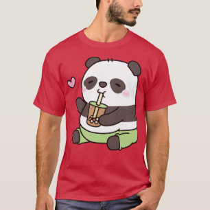 Camiseta Cute Chubby Panda Bear Ama El Té De Burbuja