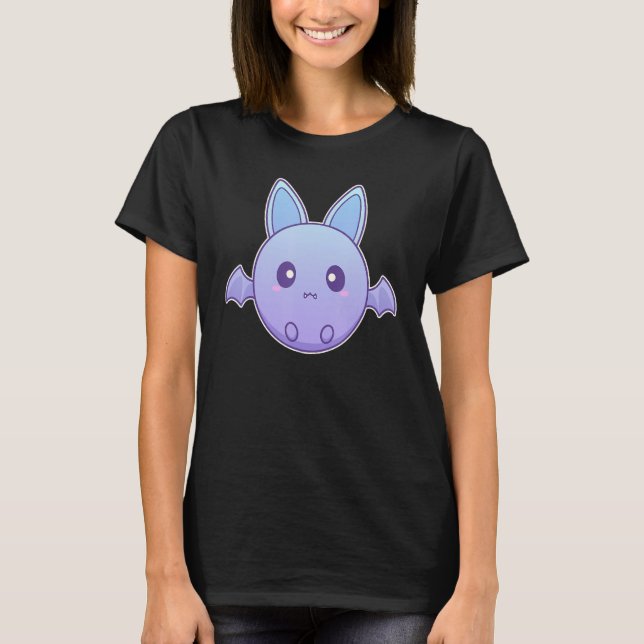 Camiseta Cute Chubby Pastel Gótico Bat (Anverso)