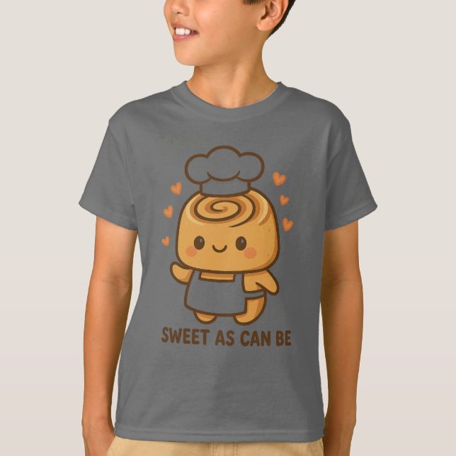 Camiseta "Cute Cinnamon Roll Chef - Kawaii Baking Design (Anverso)