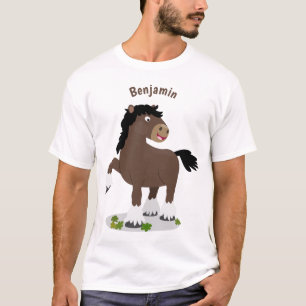 Camiseta Cute Clydesdale personalizado de caballo ilustraci