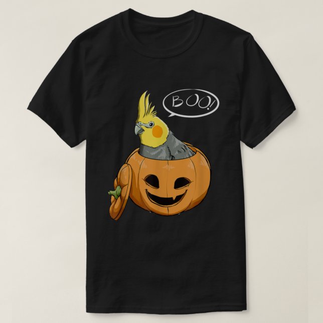 Camiseta Cute Cockatiel Halloween (Diseño del anverso)