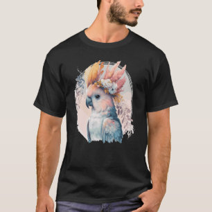 Camiseta Cute Cockatoo Parrot Flor de pájaro Mascota Aves