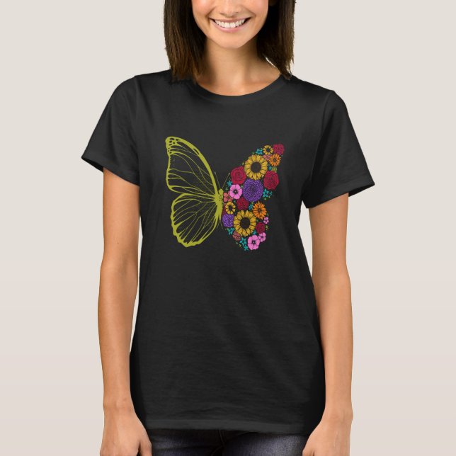 Camiseta Cute Colorful Monarch Butterfly Flower Butterflies (Anverso)