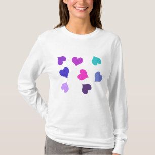 Camiseta Cute colourful hearts