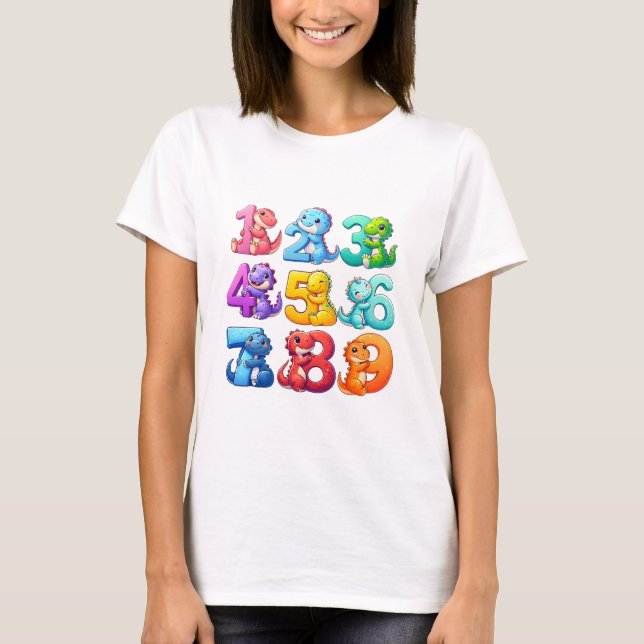 Camiseta Cute Colourful Numbers Maths T Shirt for Kids (Anverso)
