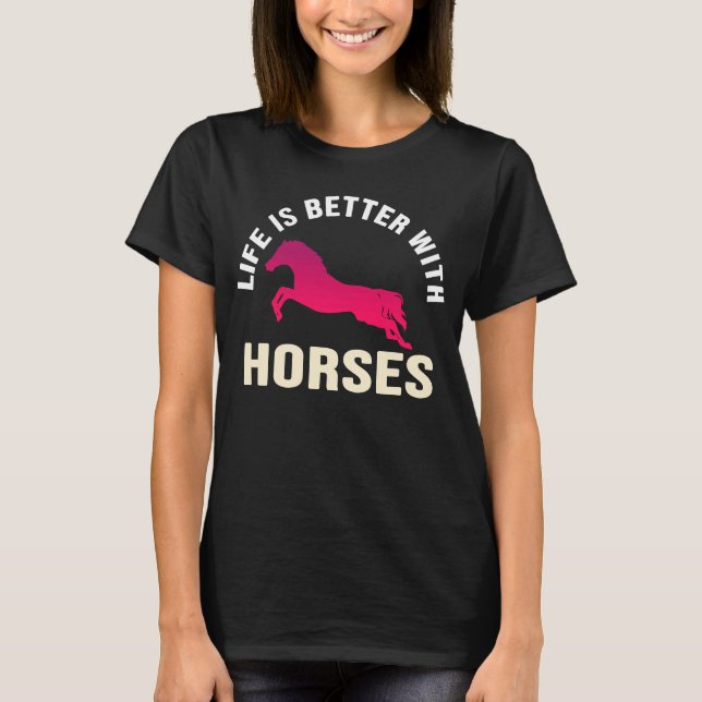 Camiseta Cute Con Caballos De Caballo (Anverso)
