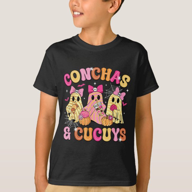 Camiseta Cute Conchas And Cucuys Ghost Funny Mexican Hallow (Anverso)