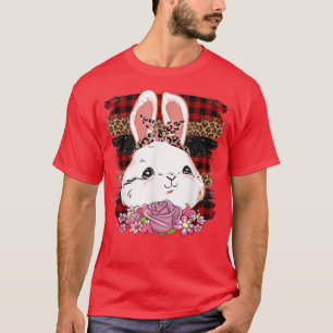 Camiseta Cute conejito leopardo de la cabeza de banda de Pa