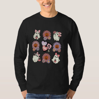 Camiseta Cute Coquette Bow Funny Floral Boo Ghost Spooky Ha