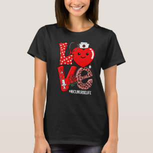 Camiseta Cute Corazón de Amor Estetoscopio NICU Enfermera V