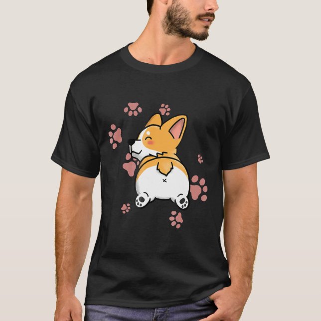 Camiseta Cute Corgi Butt Dog (Anverso)